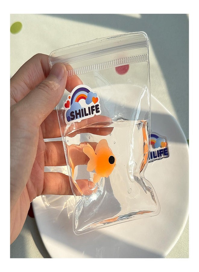 SHILIFE Taba Squishy,Squeeze Toys,Water Sensitive Fluid，Kawaii Squishies PVC Sensory Toys,Stress Relieving,Birthday&Christmas Gifts,Cute Things for scenecore, Sock Filling for Kids Teenage Adults (Fish) - Image 4